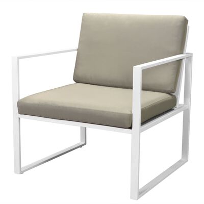 white metal chair